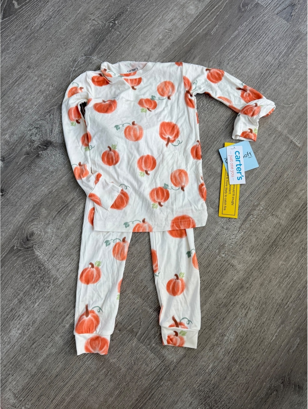 NWT! Carter's, 3T, Halloween, pumpkin print 2-piece outfit